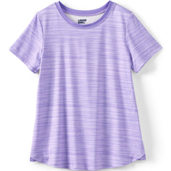 Girls Short Sleeve Active Curved Hem Tee