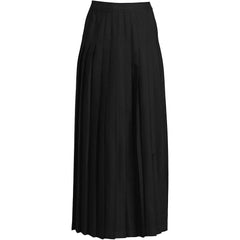 Women's Solid Pleated Skirt Ankle Length