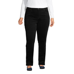 Women's Plus Size Mid Rise Straight Leg Corduroy Pants