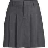 Women's Plus Size Brushed Flannel Pleated Mini Skirt