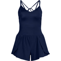 Women's Long Tugless Strappy X-Back Romper Swimsuit