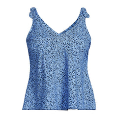 Women's Tie Shoulder Flutter Tankini Top