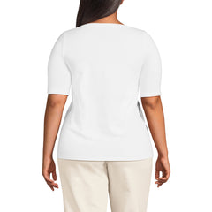 Women's Plus Size Supima Boatneck Top
