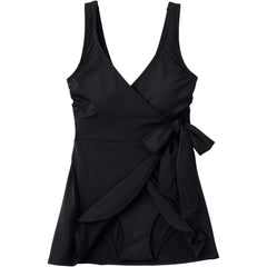 Women's DD-Cup Side Tie Mini Swim Dress Swimsuit