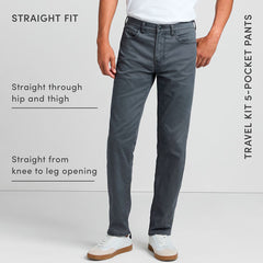 Men's Tall Travel Kit Straight Fit 5 Pocket Pant