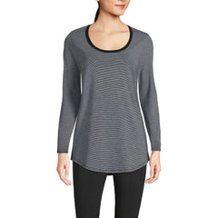 Women's Long Sleeve Power Performance Scoop Neck Curved Hem Tunic Tee