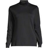 Women's Plus Size Long Sleeve Supima Mock Turtleneck