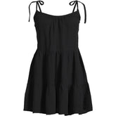 Women's Plus Size Oversized Cotton Gauze Tiered Mini Cover-up Dress