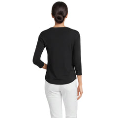 Women's 3/4 Sleeve Lightweight Jersey Shirttail Tee