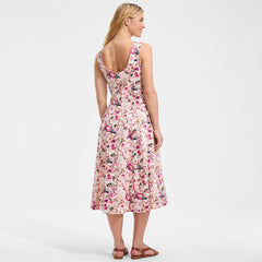 Women's Petite Poplin Boatneck Midi Dress