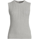 Women's Plus Size Cotton Pointelle Shell Sweater