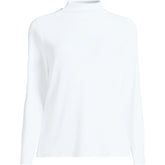 Women's Plus Size Drapey Rib Skimming Long Sleeve Mock Neck