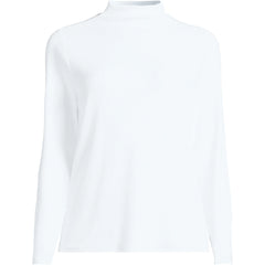 Women's Drapey Rib Skimming Long Sleeve Mock Neck