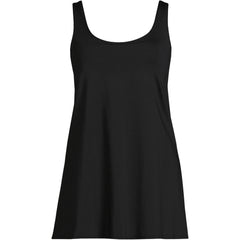 Women's Petite Scoop Neck Mini Swim Dress Swimsuit