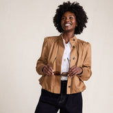 Women's Drapey Twill Bubble Hem Jacket