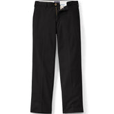 Men's Long No Iron Comfort Waist Traditional Fit Plain Front Chino Pant