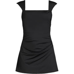 Women's NEW Smoothing Square Neck Ruched Swim Dress Swimsuit
