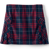 Girls Plus Side Pleat Plaid Skort Above the Knee