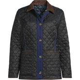 Women's Plus Size Print Reversible Barn Quilted Insulated Jacket