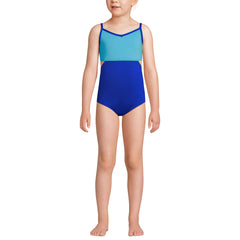 Girls Chlorine Resistant X-Back Cut Out One Piece Swimsuit