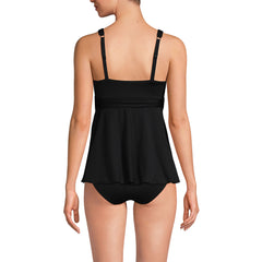 Women's Long Torso Sweetheart Belted Flutter Tankini