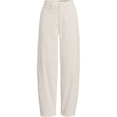 Women's Plus Size Corduroy High Rise Barrel Leg Ankle Pants