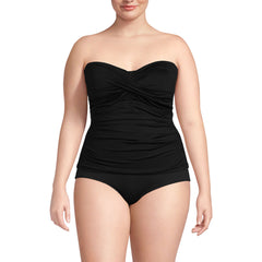 Women's Plus Size Bandeau Tankini Swimsuit Top