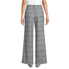 Women's Petite Brushed Flannel High Rise Pleated Wide Leg Pants