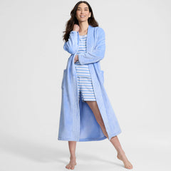 Women's Petite Cozy Plush Long Wrap Robe
