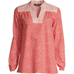 Women's Cotton Poplin Peasant Shirt