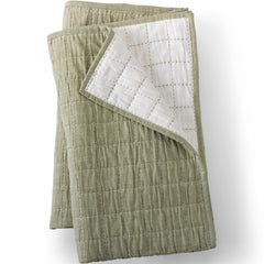 Essential Cotton Windowpane Reversible Bed Blanket