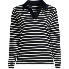 Women's Long Sleeve Mariner Johnny Collar Polo
