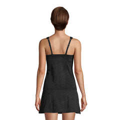 Women's Paisley Texture Chlorine Resistant Square Neck Underwire Tankini Top Swimsuit