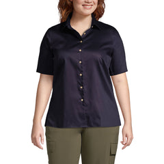 Women's Plus Size Short Sleeve Performance Twill Shirt