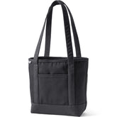 Medium Solid Color 5 Pocket Open Top Long Handle Canvas Tote Bag