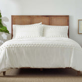 Blue Loom Hazel Textured Cotton Duvet Cover Set