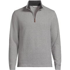 Men's Big and Tall Bedford Rib Casual Quarter Zip Pullover Sweater