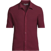 Men's Short Sleeve Lightweight Button Through Polo