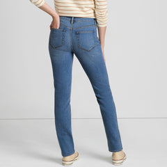 Women's Recover Mid Rise Straight Leg Blue Jeans