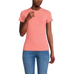 Women's Petite Short Sleeve Cooling Crew Neck T-Shirt