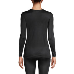 Women's Silk Interlock Long Sleeve Crewneck Long Underwear Top