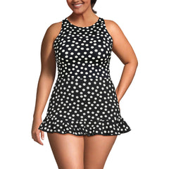 Women's Plus Size High Neck Racerback Midkini Top