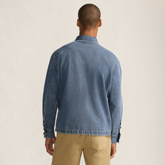 Men's Denim Utility Shirt Jacket