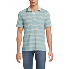 Men's Short Sleeve Cotton Linen Rugby Polo