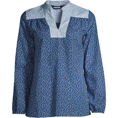 Women's Cotton Poplin Peasant Shirt