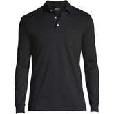 Men's Long Sleeve Cotton Supima Polo Shirt with Pocket