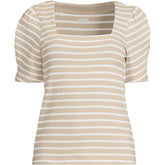 Women's Puff Sleeve Mariner Square Neck Top