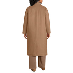 Women's Plus Size Insulated Double Breasted Wool Coat