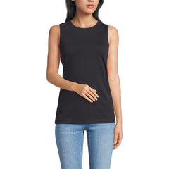 Women's Petite Supima Cotton Crew Neck Tank