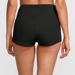 Women's Tugless High Waisted Swim Boy Shorts